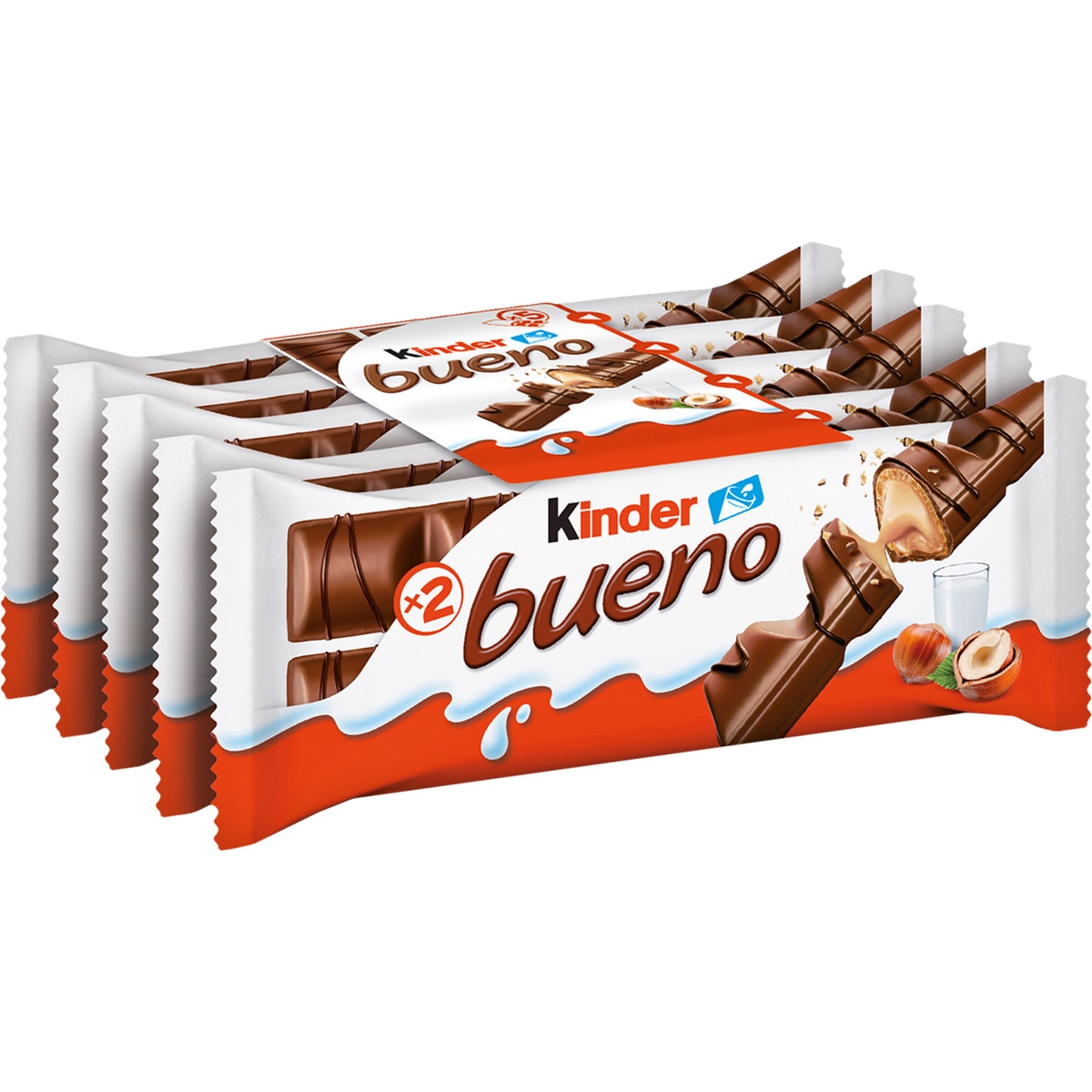Barritas de chocolate con leche y avellanas pack 5 x 2 barritas envase