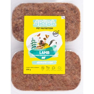 Aruba Pet Nutr Alimento Congelado para Cão Borrego e Trip Verde embalagem 600 g