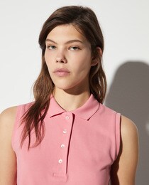 Polo basique sans manches femme