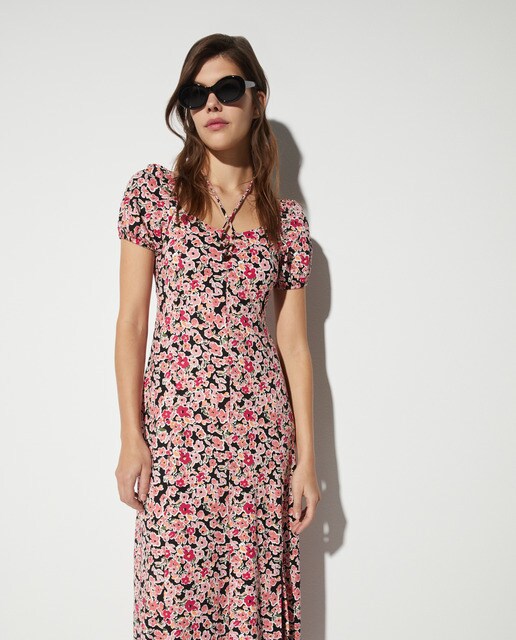 Robe midi imprimée