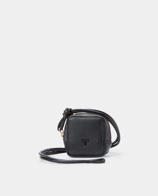 Small black best sale leather purse