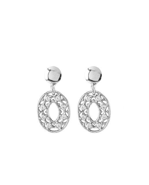 Pendientes Oval Zirconita