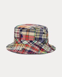 Boys' patchwork checked cap
