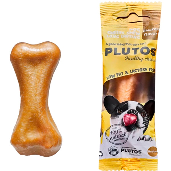 Osso para Cão Tamanho M sabor Frango e Queijo embalagem 1 unidade