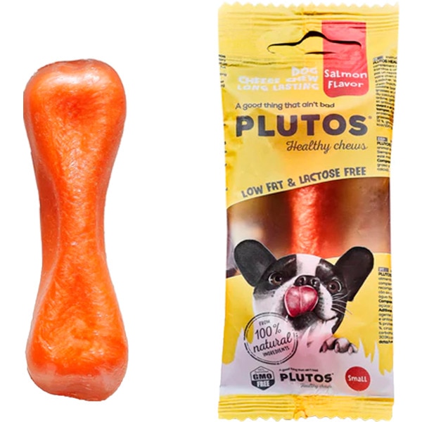 Osso para Cão Tamanho S sabor Salmão e Queijo embalagem 1 unidade