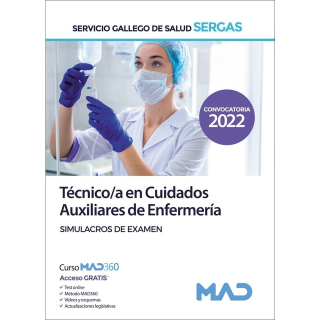 Técnico/a en Cuidados Auxiliares de Enfermería del Servicio Gallego de Salud (SERGAS). Simulacros de (Tapa blanda)