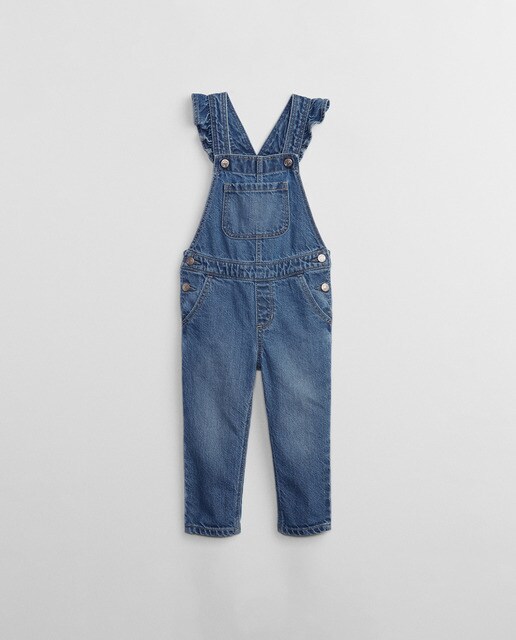 Peto vaquero de niña en color azul