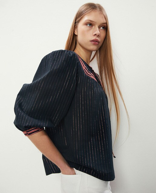 Blouse with lurex taping · Women's fashion · El Corte Inglés