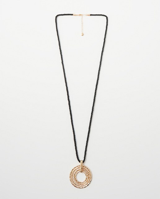 Cord ring necklace