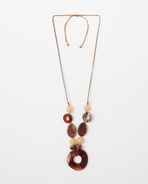 Long resin necklace