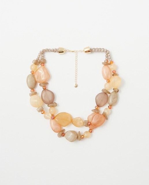 Choker with rows of stones
