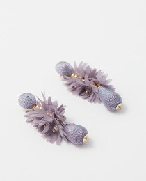 Floral ball earrings