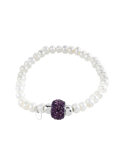 Pulsera Abalorio Perlas Amatista