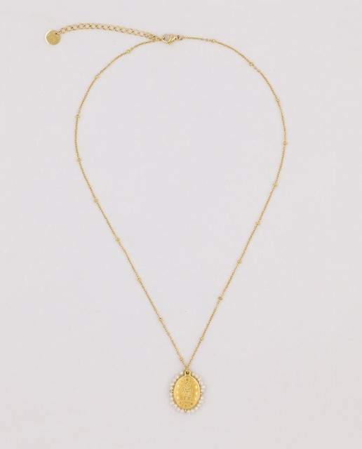 Gargantilla Medalla Perlitas Gold