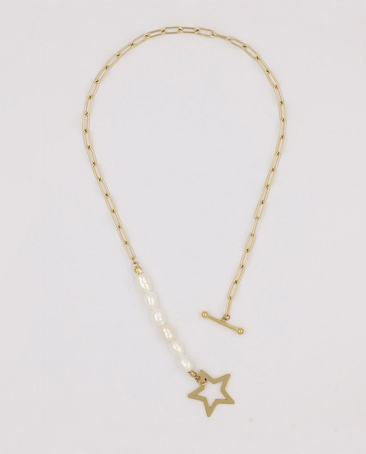 Gargantilla Estrella Perlas Gold