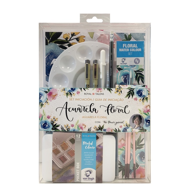Set Acuarela Floral Talens Multicolor.