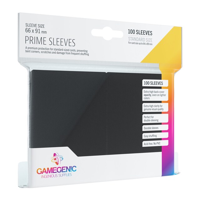 Fundas Pack Prime Sleeves Black (100) Gamegenic.