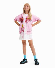 Sweat paillettes Pink Panther fille