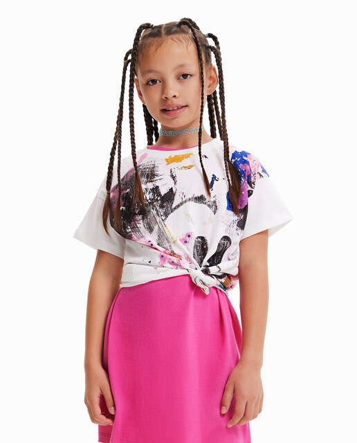 T-shirt Mickey Mouse splatter fille