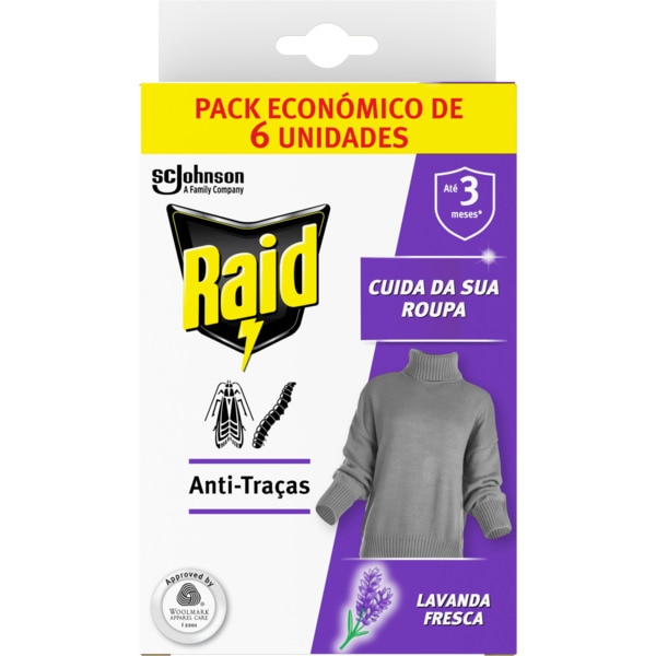 Anti-Traças Pack Lavanda embalagem 6 unidades