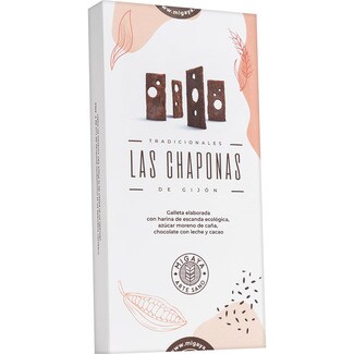 MIGAYA Las Chaponas galletas con azucar moreno chocolate con leche y cacao estuche 320 g