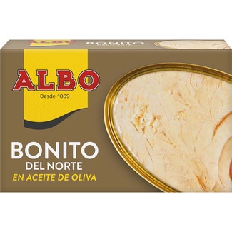 ALBO Biscay skipjack tuna in olive oil tin 82 drained weight g