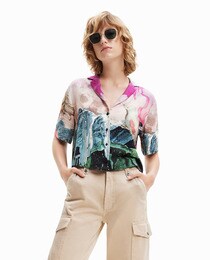 Chemise cropped fantaisie