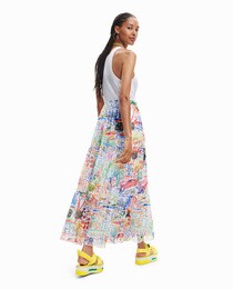 Long combined tulle dress