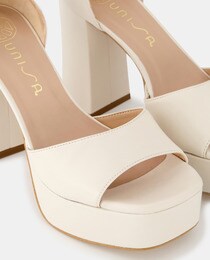 Usual women's platform sandals with an ankle strap and block heel
