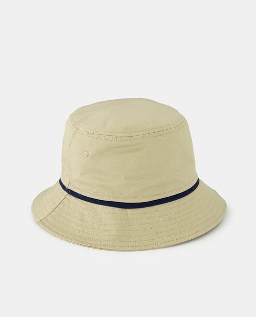 Men's plain-coloured cotton bucket hat