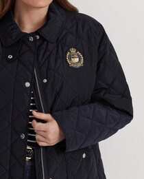 Manteau femme grandes tailles recyclé avec écusson