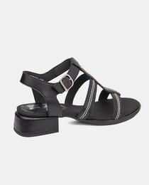 Sandales femme à brides avec surpiqûres, système Adaptaction et talon bottier