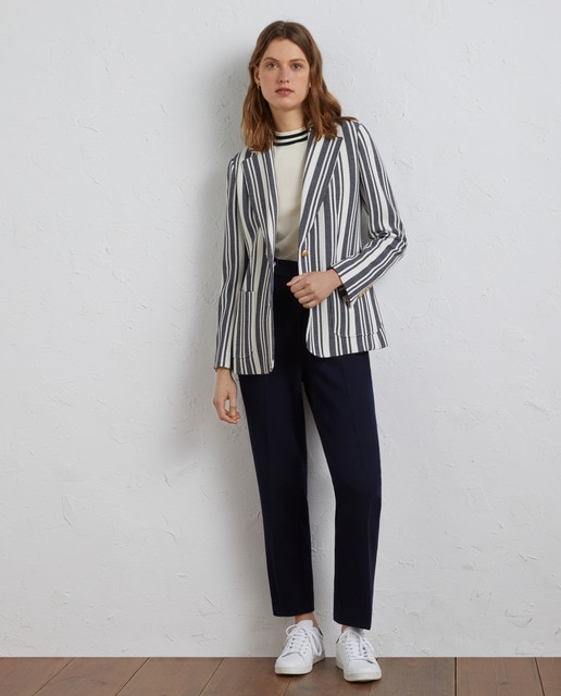 Pantalón recto liso mujer