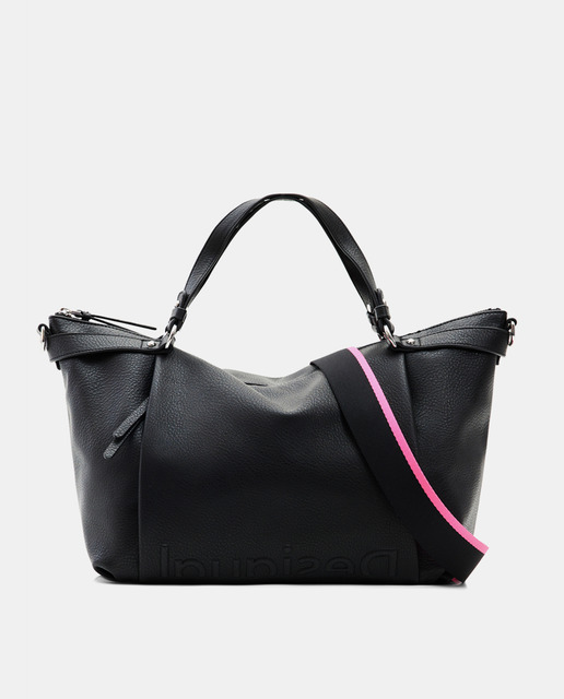 Black faux discount leather shoulder bag