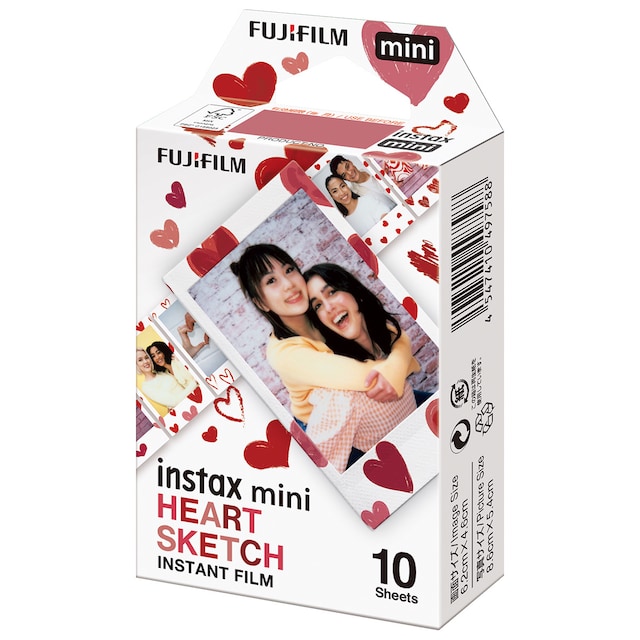 Película instantánea Fujifilm Instax Mini Hearts Sketch 10 hojas