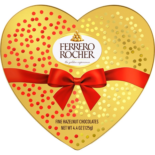 FERRERO ROCHER bombones en estuche 125 g con forma de corazón