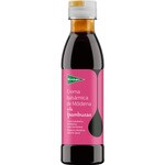 Creme mit Balsamico-Essig aus Modena Aceto Balsamico di Modena g.g.A. mit Himbeeraroma. Flasche 250 ml