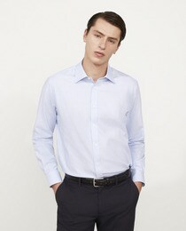 Men's Regular Fit plain-coloured dobby dress shirt