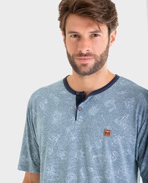 Pyjama homme à manches courtes