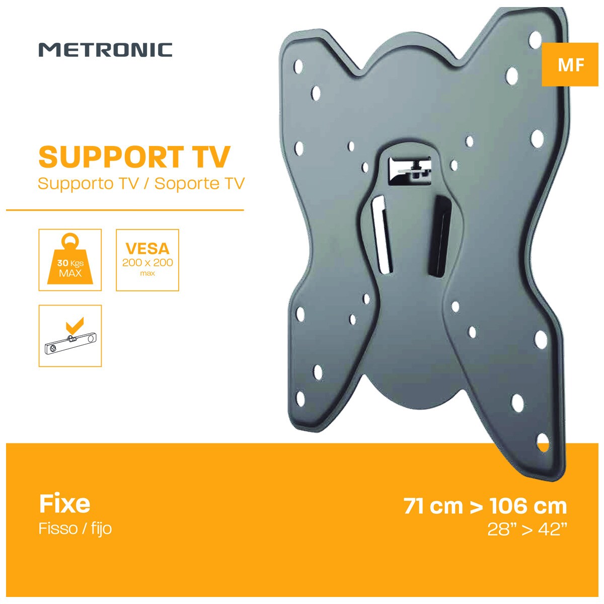 Suporte de Parede Fixo para TV 28-42'' Preto-3