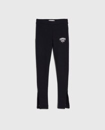 Leggings fille avec ouvertures dans le bas et logo Tommy imprimé