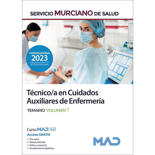 Auxiliares de Enfermería del Servicio Murciano de Salud. Temario Volumen 1 (Tapa blanda)
