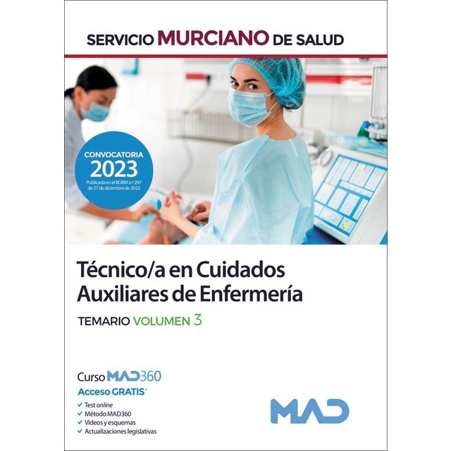 Técnico/a en Cuidados Auxiliares de Enfermería del Servicio Murciano de Salud. Temario Volumen 3 (Tapa blanda)