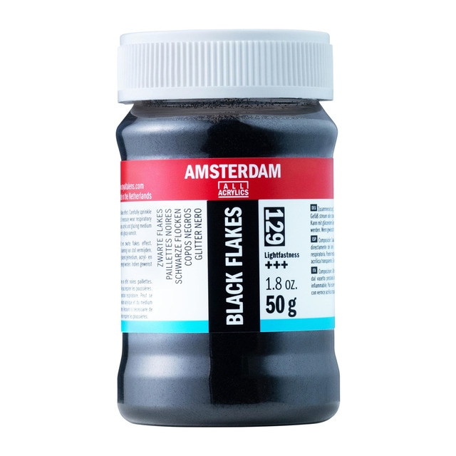 Bote de purpurina 50 gramos Ámsterdam negro.