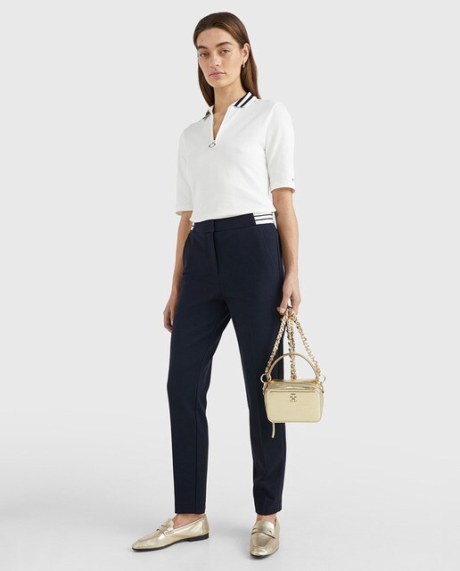 Pantalon femme en maille slim fit
