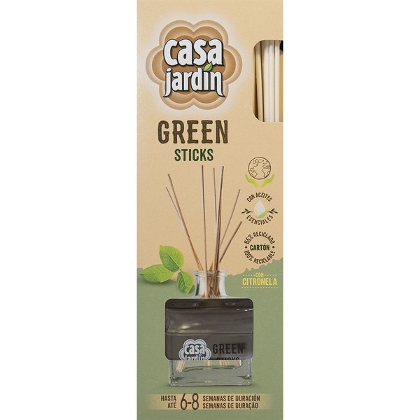 CASA JARDIN Green repelente en varillas con citronella caja 1 unidad