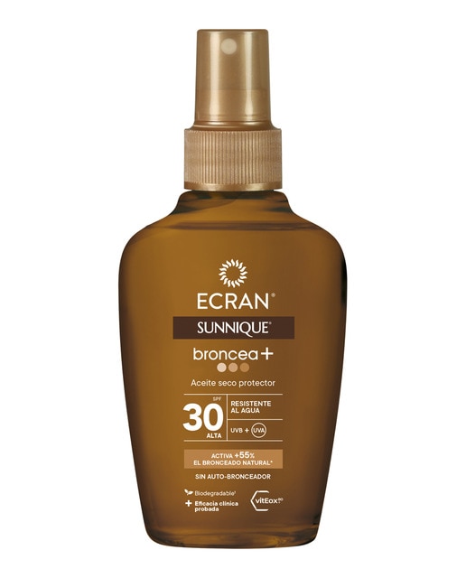 Aceite seco protector SPF30 Broncea+ Sunnique Ecran