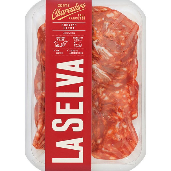 LA SELVA Corte Charcutero chorizo extra en lonchas envase 80 g