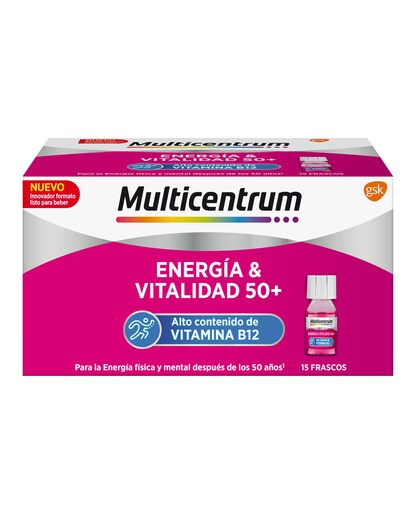 15 Frascos Energía &Vitalidad 50+ Multicentrum