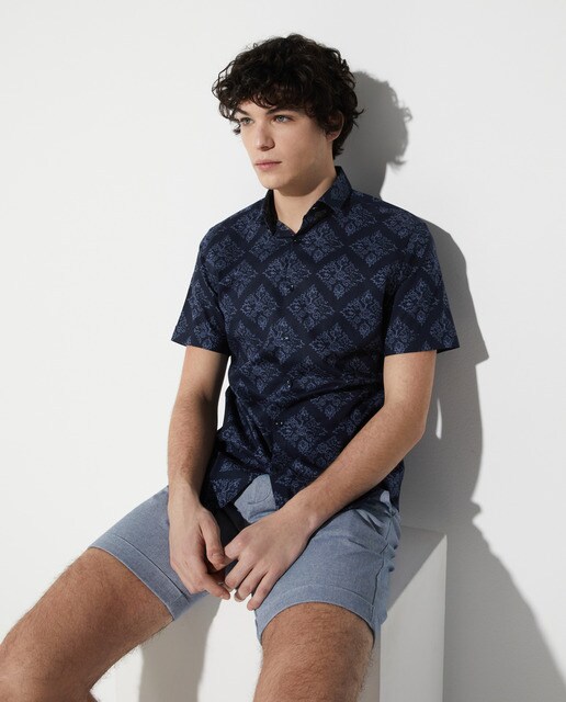 Men's short-sleeve printed shirt